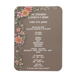 Íman Convite Floral Elegante Personalizável
