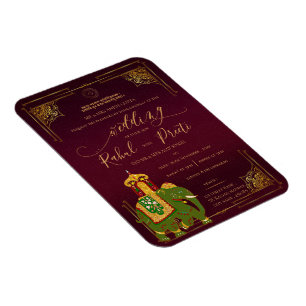 Íman Convite para Casamento Indiano de Lord Ganesh, Dou