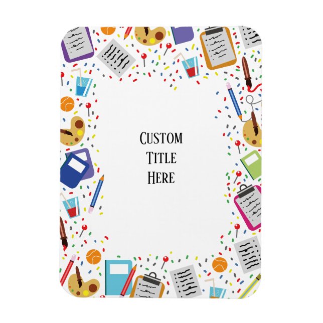 Íman convite personalizado da Escola (Vertical)