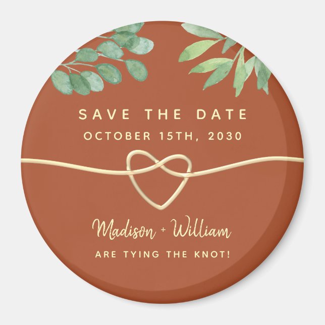 Íman Convite Personalizado de Casamento Save The Date (Frente)