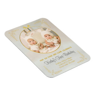 Íman convites para primeiros aniversarios gêmeos