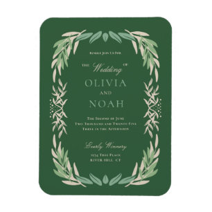 Íman Convocação para Casamento do Modern Greenery