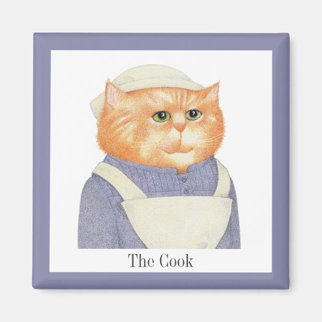 Íman COOK CAT Magnet + Texto (Frente)