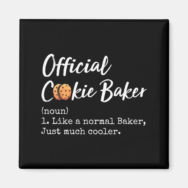 Íman Cookie Baker Definition Funny Christmas Baking  (Frente)
