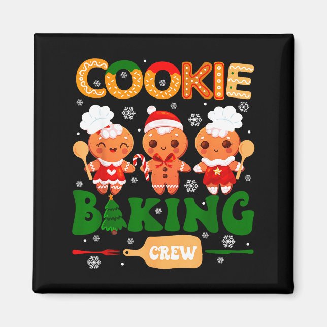 Íman Cookie Baking Crew Gingerbread Cooking Lover Xmas  (Frente)