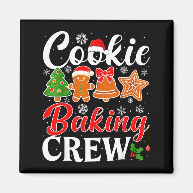 Íman Cookie Baking Crew Gingerbread Xmas Holiday Cookie (Frente)