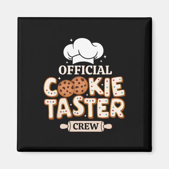 Íman Cookie Oficial Taster Crew Funny Baking Team Fami (Frente)