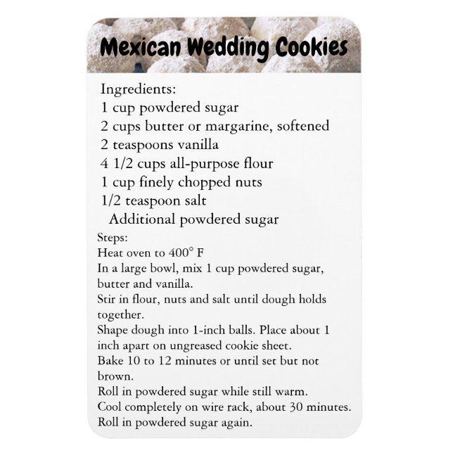 Íman Cookies de Casamento Mexicano Recebem Imagem de Im (Vertical)