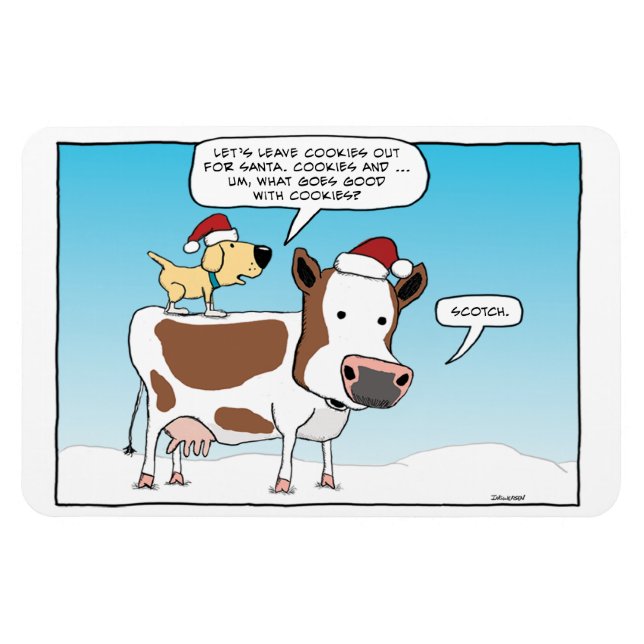 Íman Cookies e uísque para íman Papai noel (Horizontal)