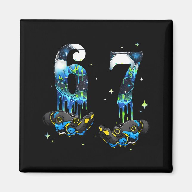 Íman Cool 67 Six Seven Meme Soccer Football Drip Boys K (Frente)