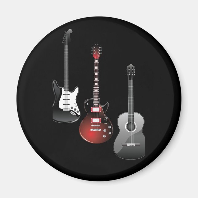 Íman Cool Electric Guitars for Music Lovers Custom Gift (Frente)