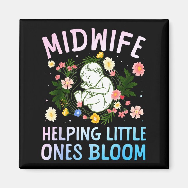 Íman Cool Midwife Art For Women Midwifery Doula Nursing (Frente)