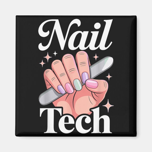 Íman Cool Nail Tech Art For Women Girl Manicurist Nail  (Frente)