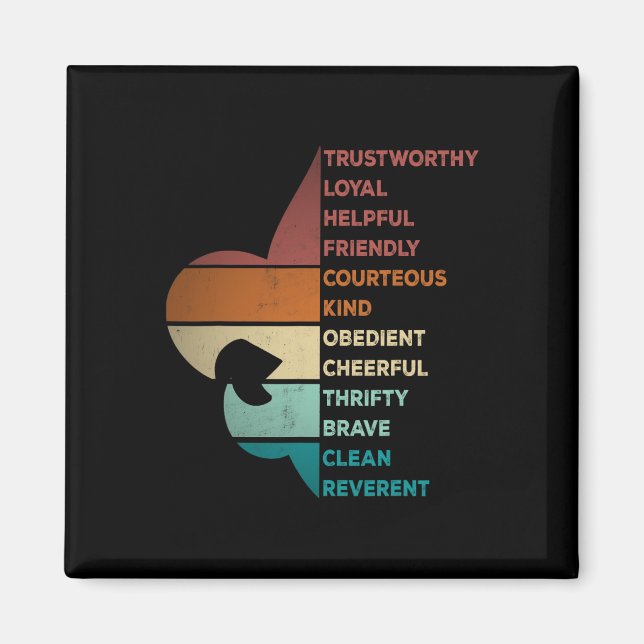 Íman Cool Retro Vintage Style Scouting Law  (Frente)