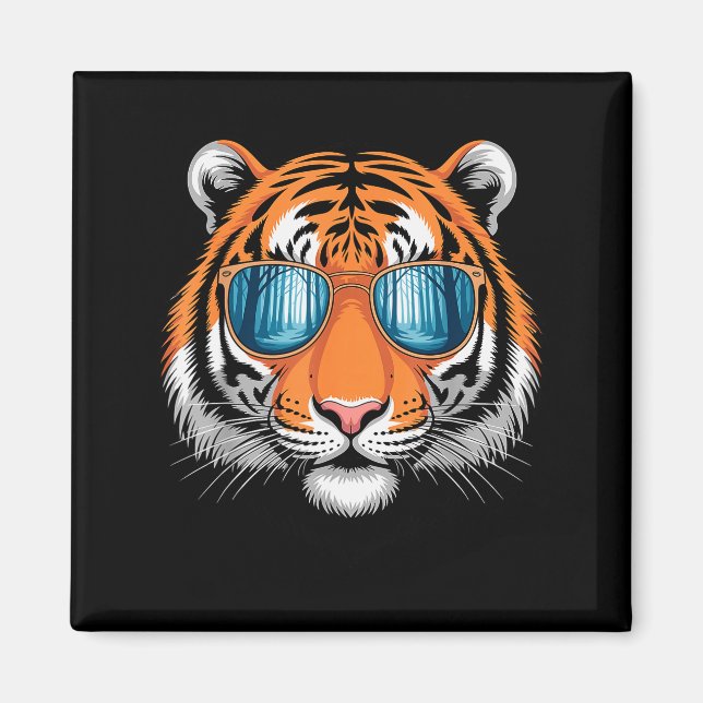 Íman Cool Tiger Costume For Men Women Kids Pattern Tige (Frente)