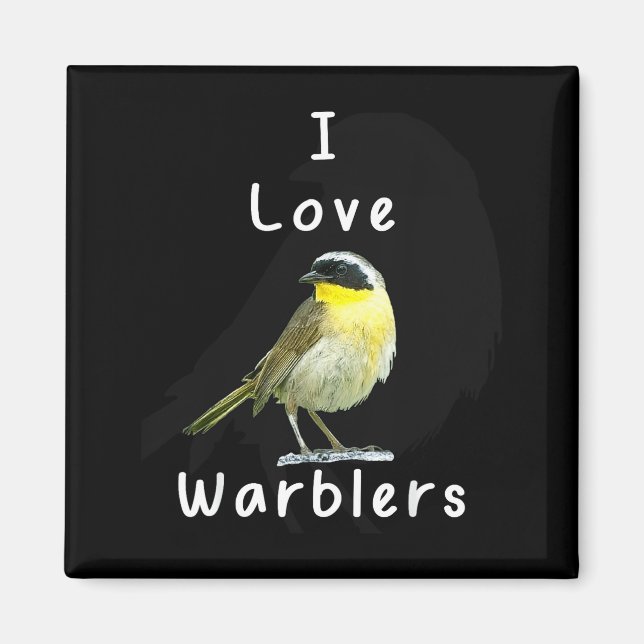 Íman Cool Warbler _ Observadores de Pássaros  (Frente)