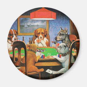 Íman Coolidge Clássico Arte de Jogo de Poker de Cachorr