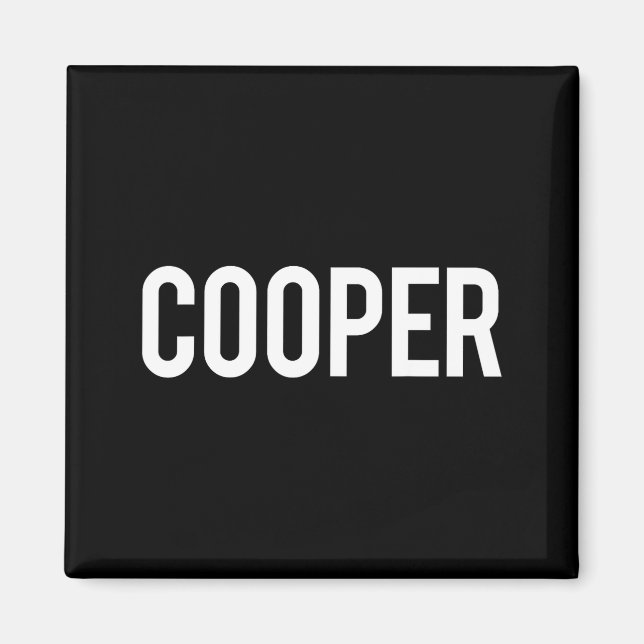 Íman Cooper - Camiseta de Presente para Fã de Nome Dive (Frente)