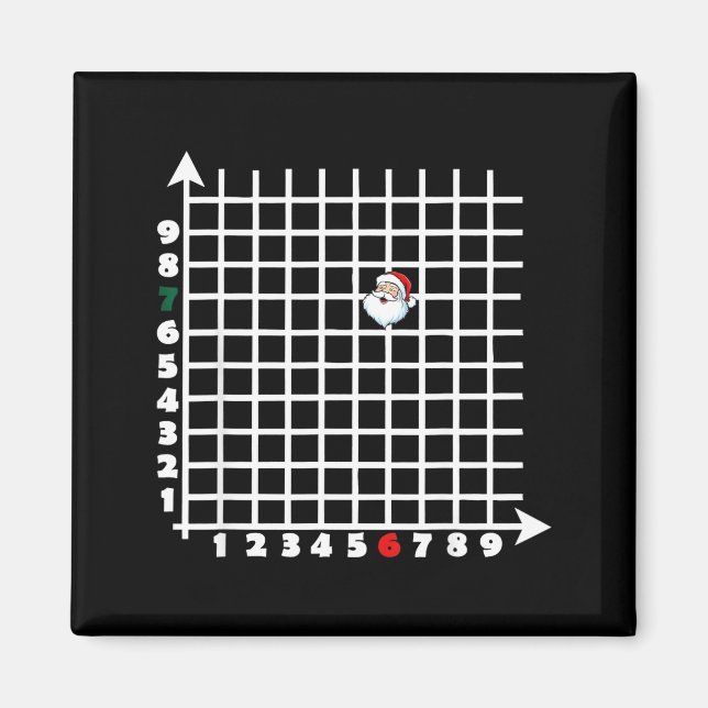 Íman Coordenada (6,7) Professor de Matemática Engraçado (Frente)