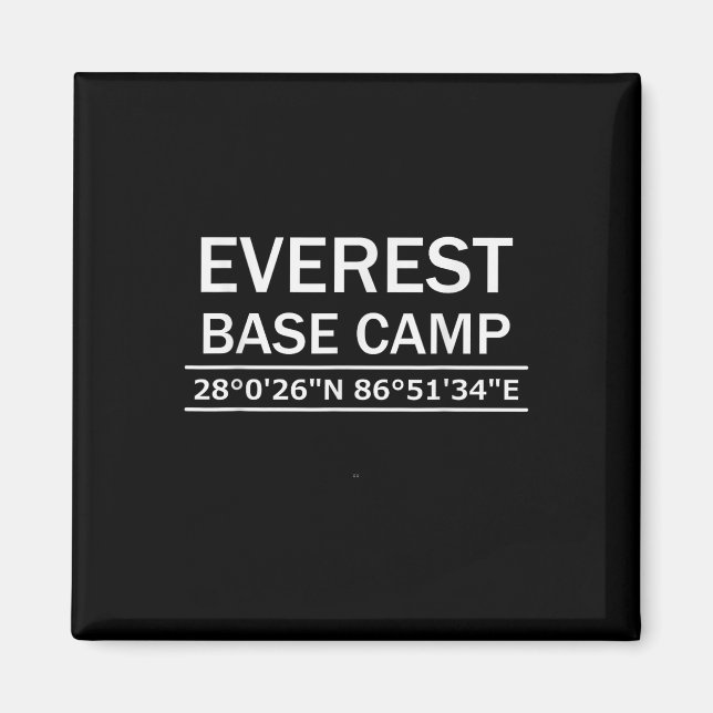 Íman Coordenadas da Base do Monte Everest (Frente)
