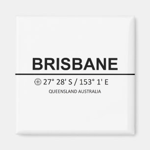 Íman Coordenadas de Brisbane - Coordenadas de Brisbane