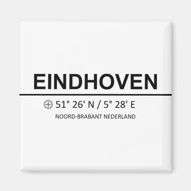 Íman Coordenadas Eindhoven - Coordenadas Eindhoven (Frente)
