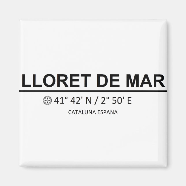 Íman Coordenadas Lloret de Mar (Frente)