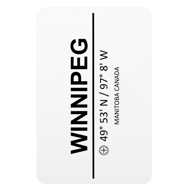 Íman Coordenadas Winnipeg (Vertical)