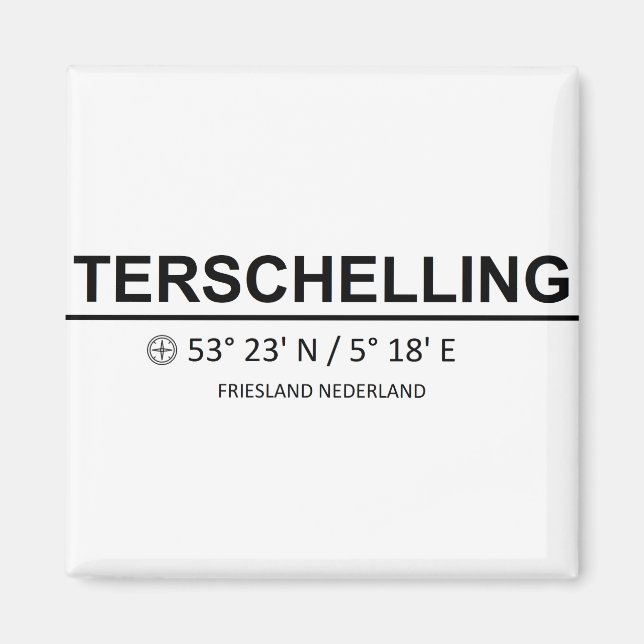 Íman Coordenado de Terscheling - Coordenada de Terschel (Frente)