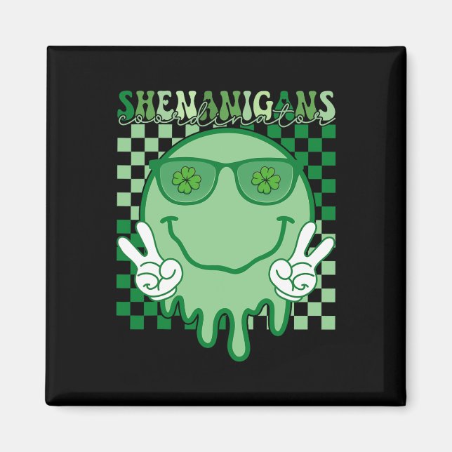Íman Coordenador de Travessuras Groovy St Patricks Day  (Frente)