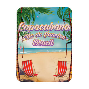 Íman Copacabana, poster de praia viagem do Rio de Janei