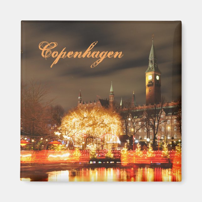 Íman Copenhaga, Dinamarca à noite (Frente)