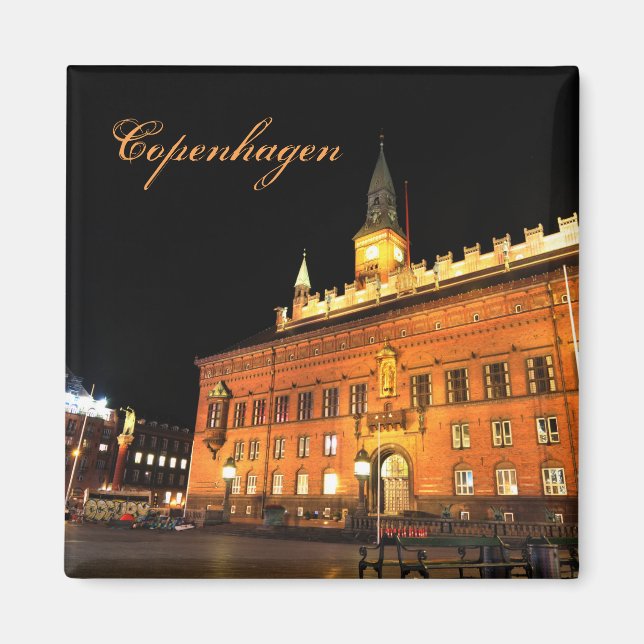 Íman Copenhaga, Dinamarca à noite (Frente)