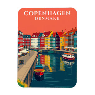 Íman Copenhagen Denmark Nyhavn Canal Europe Viagem