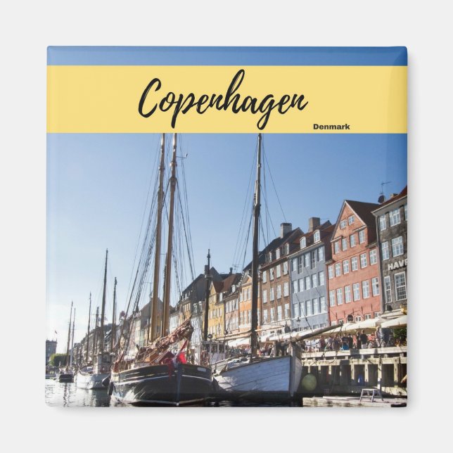 Íman Copenhagen Dinamarca Souvenir Magnet (Frente)