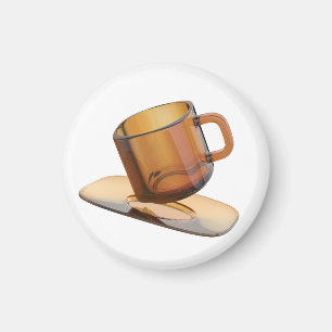 Íman Copo de café de vidro com disco