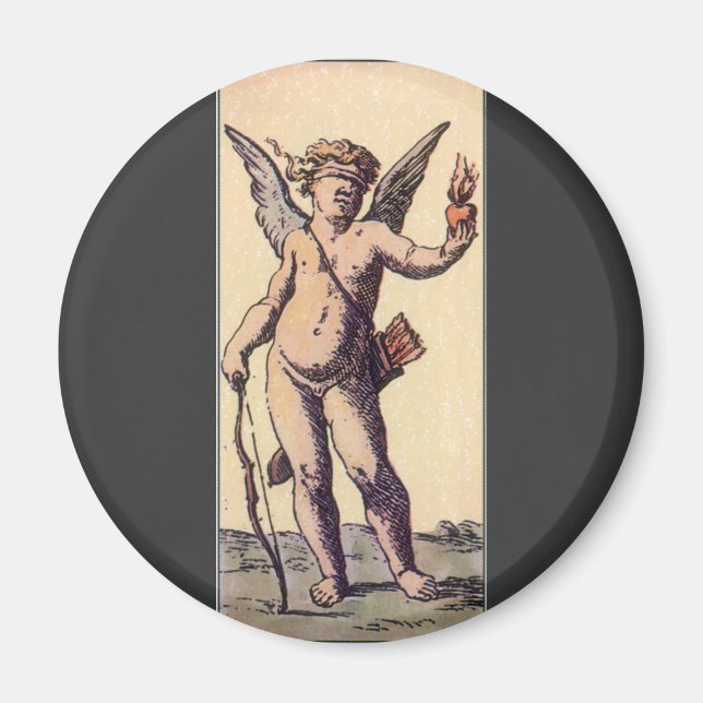 Íman Copo de São Valentim Cegonha de Olhos Vendados, Ca (Frente)