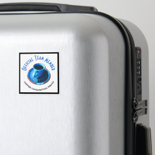 Íman Copo e pires azuis do pelotão   do consumo do caf
