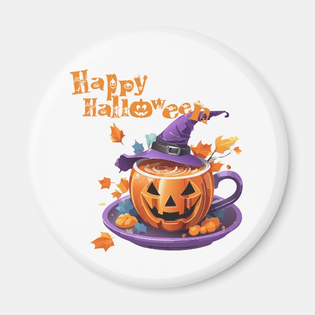 Íman Copo Feliz Halloween Jack-O-Lantern Brew (Frente)