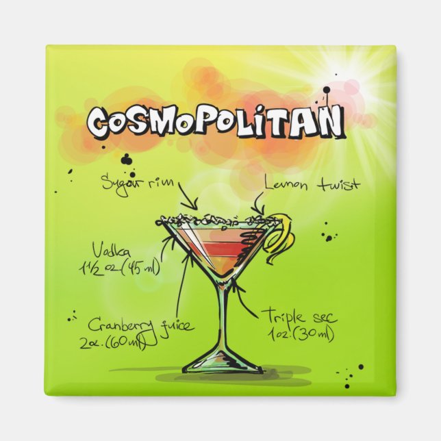 Íman Coquetel Cosmopolita (Frente)