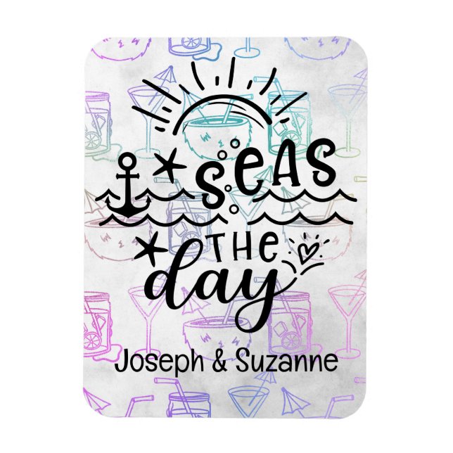 Íman Coquetel tropical Mar Personalizado no Cruzeiro do (Vertical)