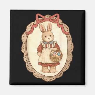 Íman Coquette Bow Funny Bunny Eggs Rabbit Happy Easter 