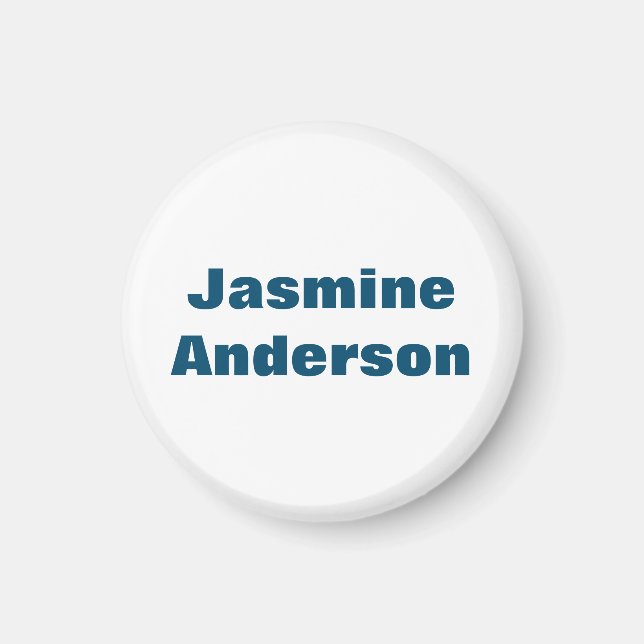 Íman Cor Azul Mínima Moderna Negrito do Oceano (Frente)