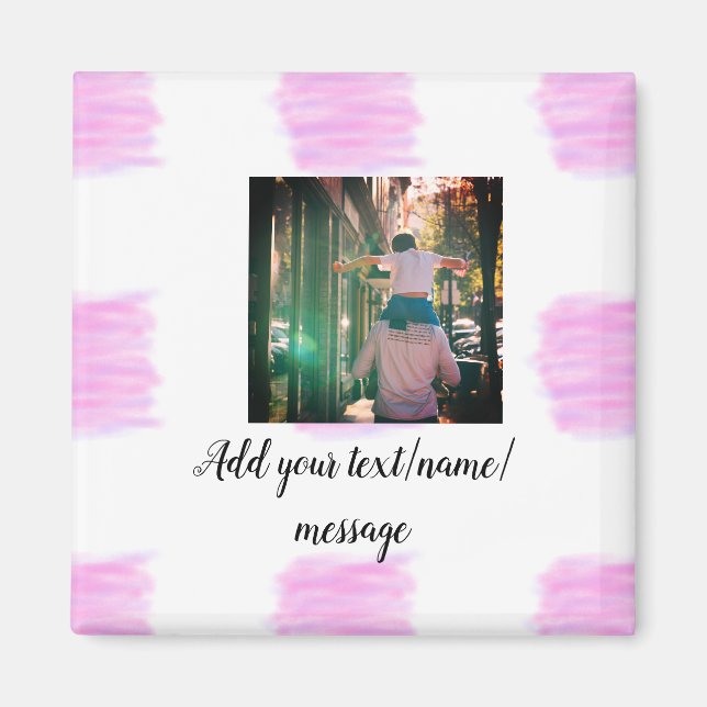 Íman Cor d'água rosa púrpura pai filho pai adicionar im (Frente)