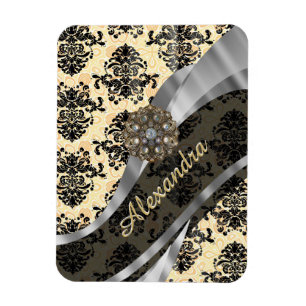 Íman Cor damasco bonito de creme personalizado