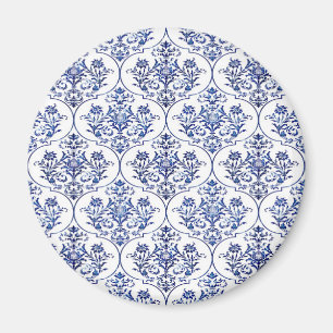 Íman Cor damasco florescente - azul