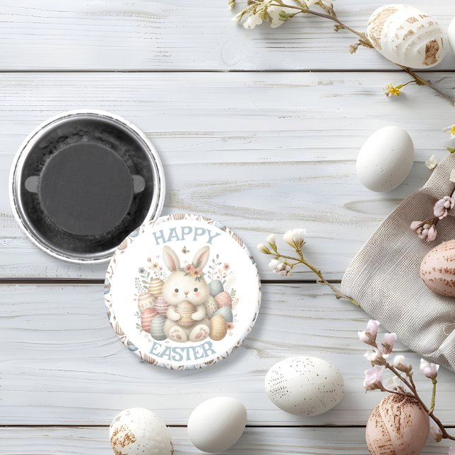 Íman Cor-de-água doce Páscoa coalhada (Cute watercolor Bunny Easter Magnet)