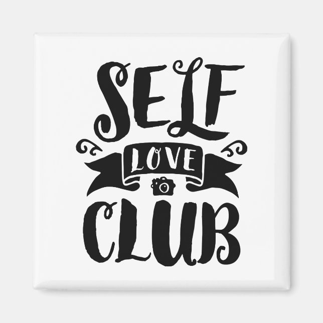 Íman Cor de Fundo Personalizada do Self Love Club (Frente)