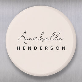 Íman Cor-de-rosa-branco monograma | Feminina Minimalist