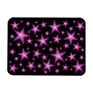 Íman Cor-de-rosa Estrelas magnetas flexíveis preto